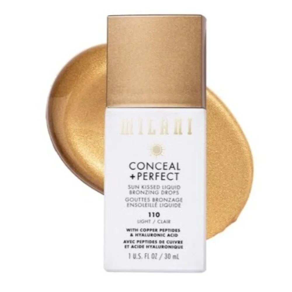 Milani Conceal + Perfect Sun Kissed Liquid Bronzing Drops Set Of 2